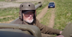 98-Year-Old WWII Veteran Crushes Tesla With Tank in Powerful Anti-Fascism Protest