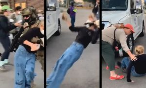 ICE Agents Clash With Democratic Candidate Outside Illinois Facility During Heated Protest