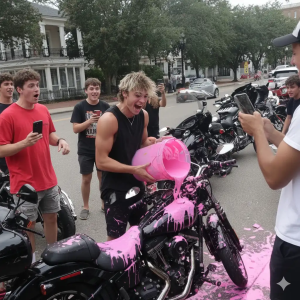 TikToker Caught on Camera Dumping Paint Over Bikers’ Motorcycles for Clout