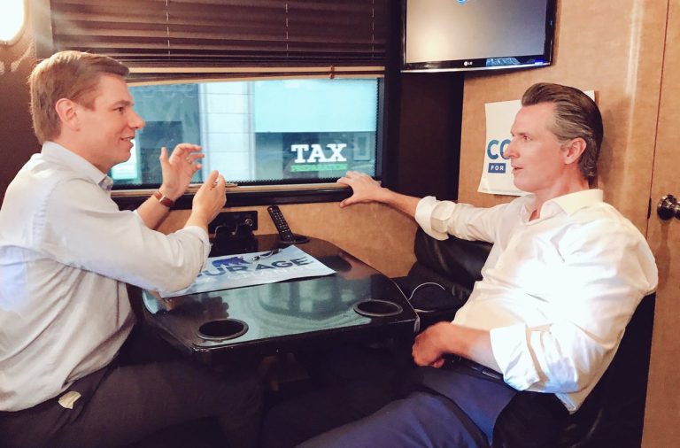 California Gubernatorial Candidate Eric Swalwell Pushes for Voting by Phone and Shorter Lines