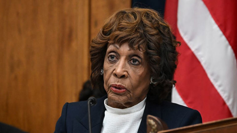 Maxine Waters breaks composure in live television appearance