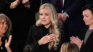 Erika Kirk caught mouthing three words as Trump recognizes her in State of the Union speech