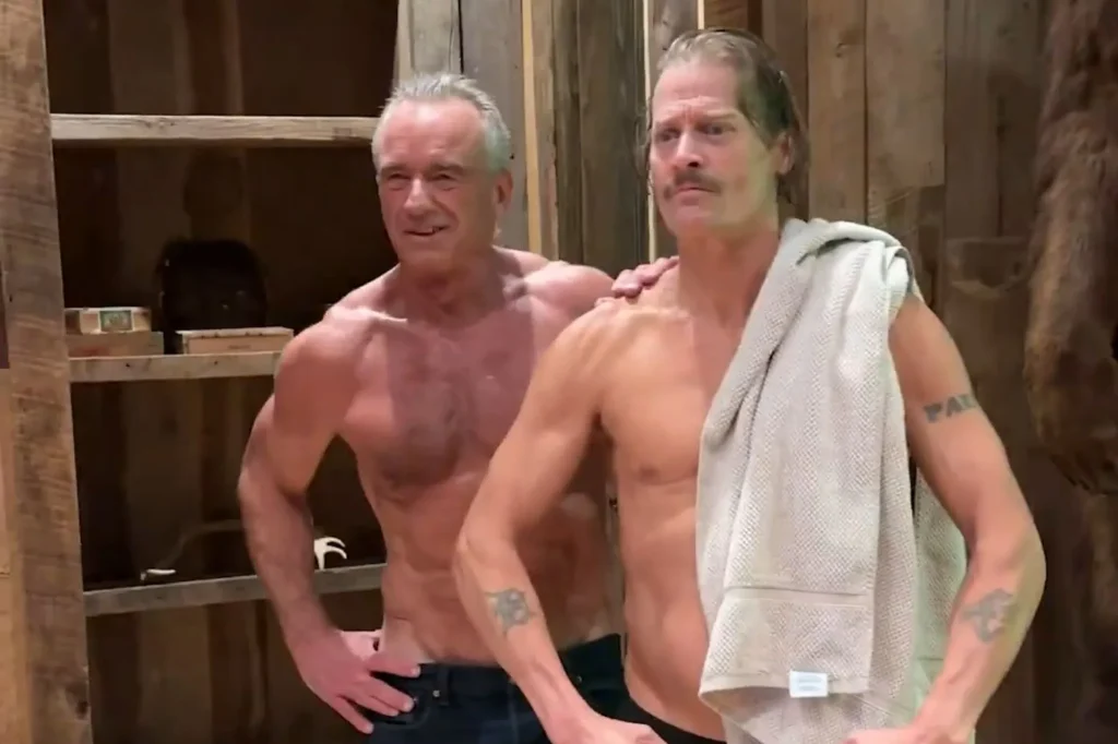 RFK JR Slammed over bizarre act in sauna with Kid Rock